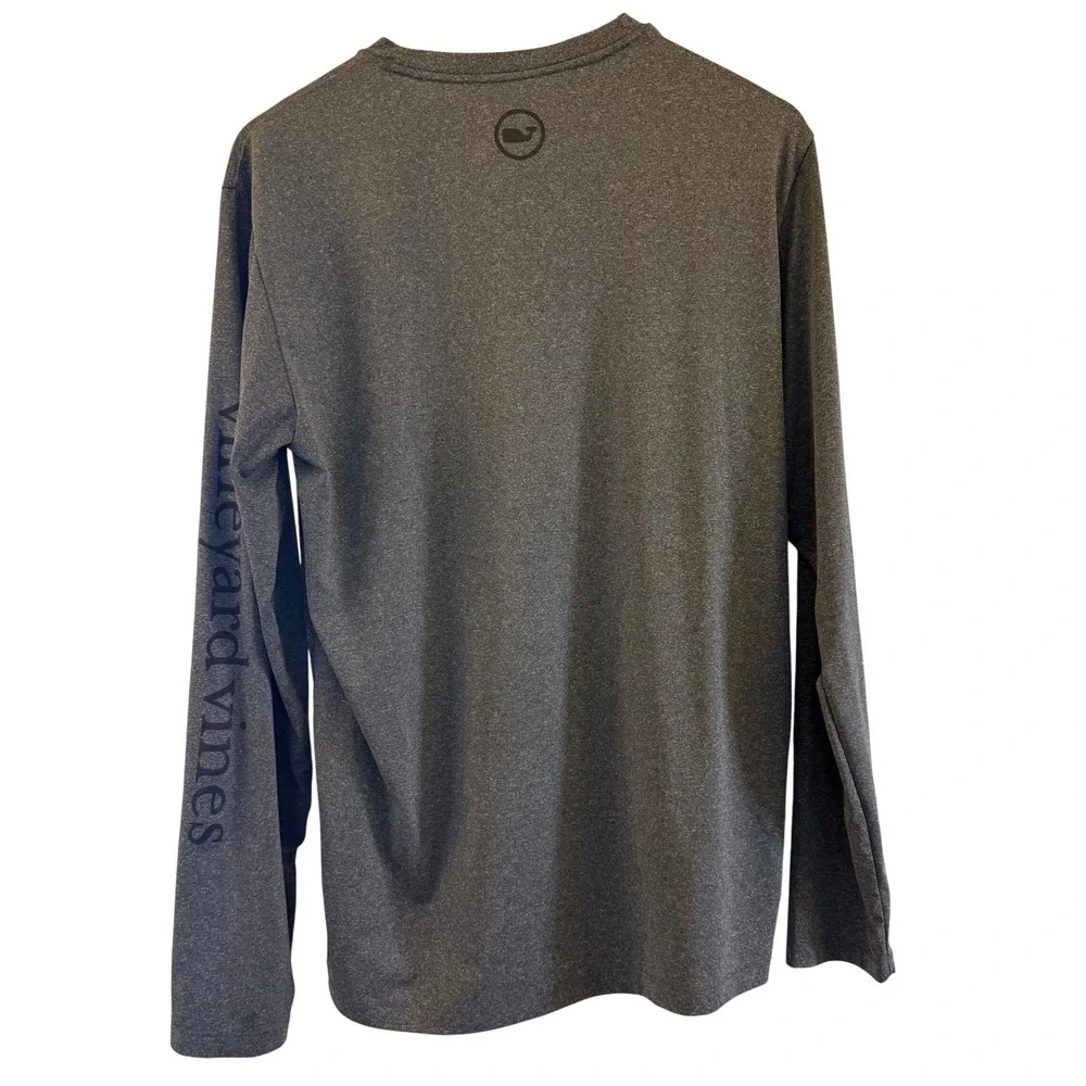 Vineyard Vines Performance Long‎ Sleeve Shirt Mens Small Gray Heather 1V000254